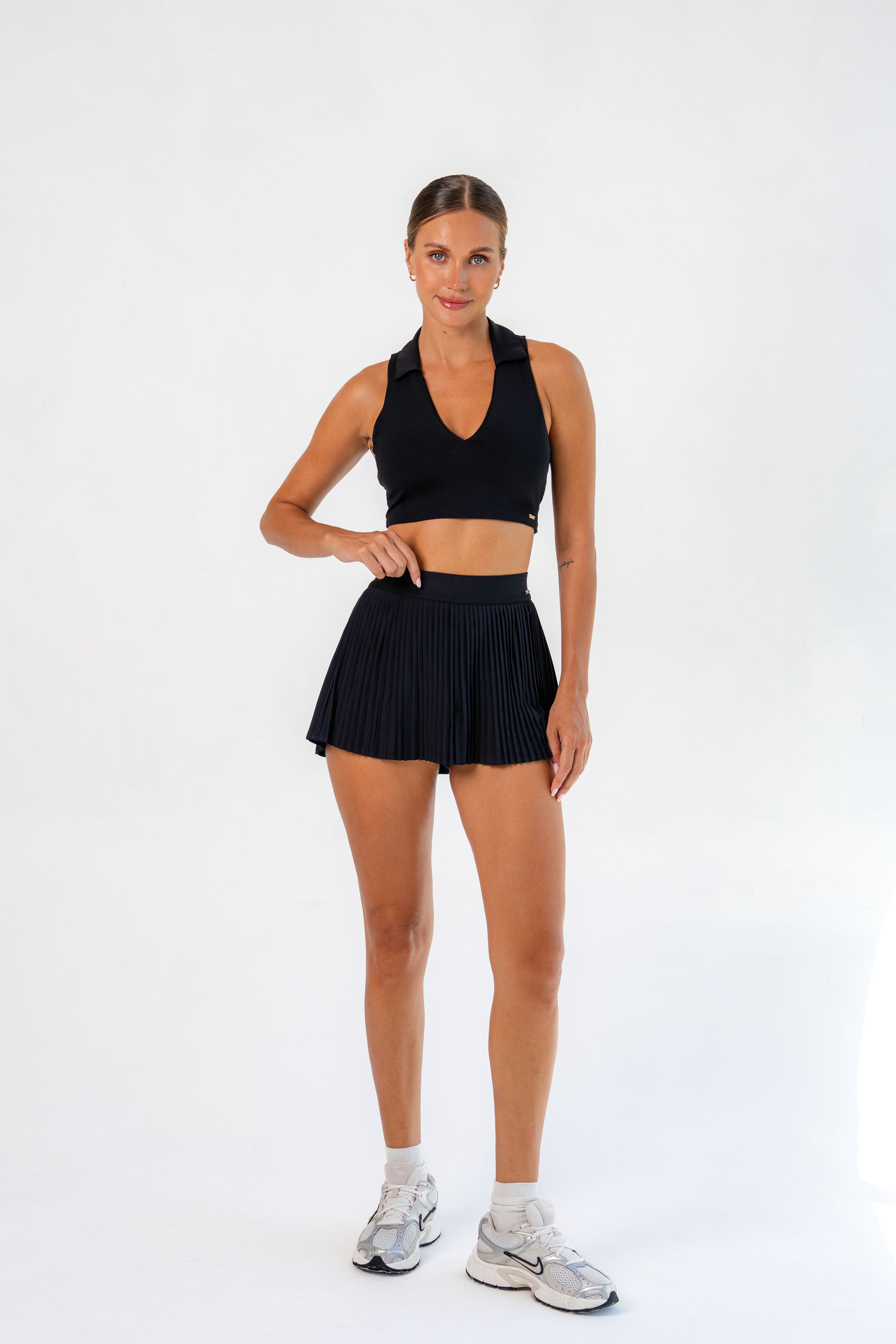 Pleated padel skirt
